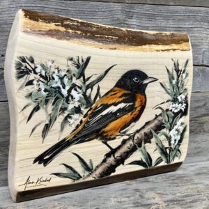 Baltimore Oriole Live-Edge Wall Art