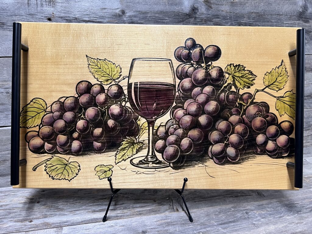 Vintage Vineyard Charcuterie Board & Serving Tray