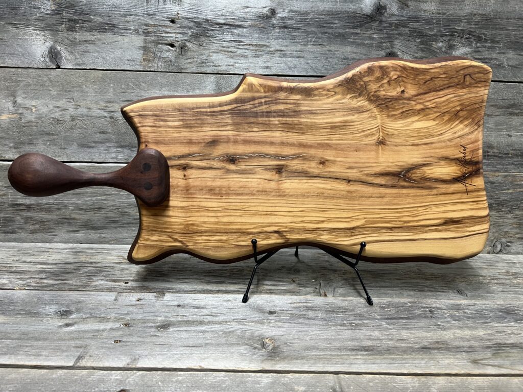 Italian olive wood and walnut charcuterie board