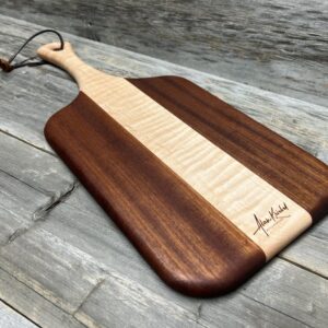 Sapele & Tiger Maple Cutting/Charcuterie Board