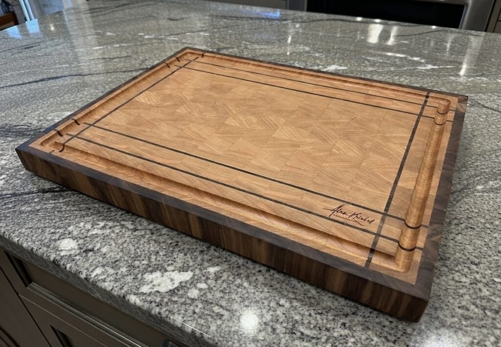 Cherry & Walnut End Grain Cutting Board
