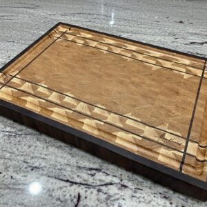 Hickory & Walnut End Grain Cutting Board