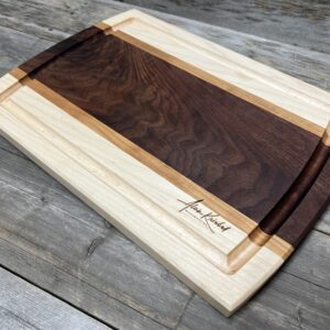 Handcrafted Walnut, Maple, and Cherry Cutting Board