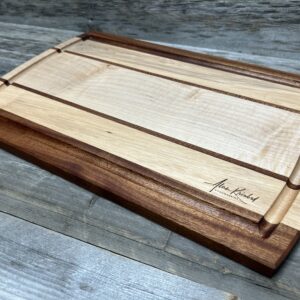 Handcrafted Maple, Hickory, Walnut, and Sapele Cutting Board