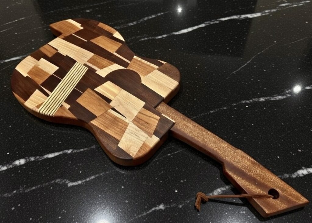 Handcrafted Guitar Shaped Charcuterie/Cutting Board #003