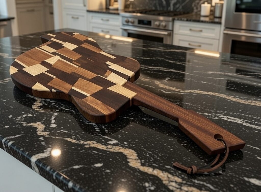 Handcrafted Guitar Shaped Charcuterie/Cutting Board #004