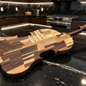 Handcrafted Violin Shaped Charcuterie/Cutting Board #002