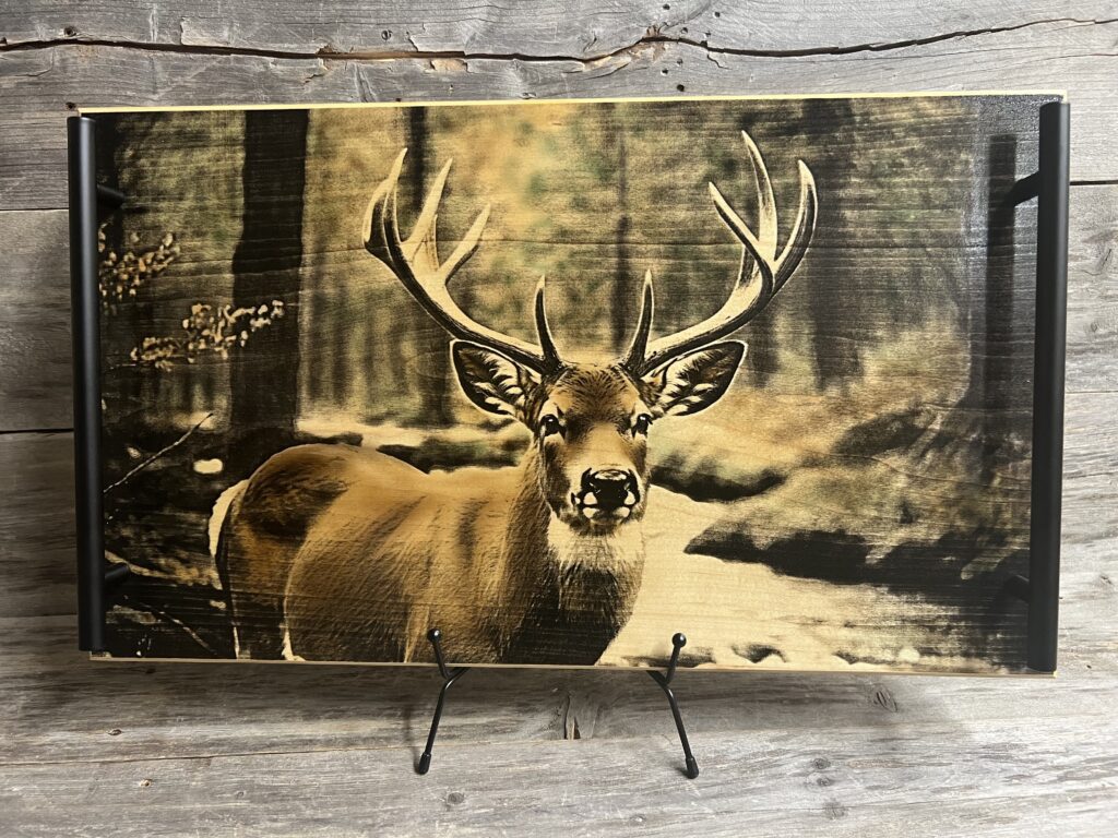 Whitetail Buck Charcuterie Board & Serving Tray